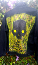 Load image into Gallery viewer, Denim Jacket in the style of Hell Divers