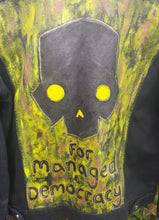 Load image into Gallery viewer, Denim Jacket in the style of Hell Divers