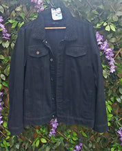 Load image into Gallery viewer, Denim Jacket in the style of Hell Divers