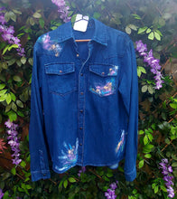 Load image into Gallery viewer, Denim Shirt in the style of Pink Panther