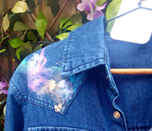 Load image into Gallery viewer, Denim Shirt in the style of Pink Panther