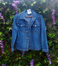 Load image into Gallery viewer, Denim Jacket in the style of the PowerPuff Girls