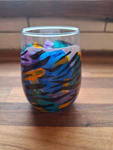 Load image into Gallery viewer, Multi-Coloured Animal Stemless Wine Glass.
