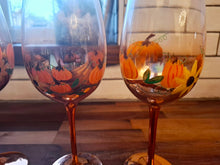 Load image into Gallery viewer, Autumn Pumpkin Wine Glasses Set of 4