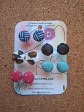Load image into Gallery viewer, Fabric Button Studs Collection (small)