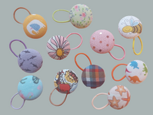Load image into Gallery viewer, Large Fabric Button Bobbles