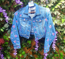 Load image into Gallery viewer, Kids Denim Jacket - Purple Floral