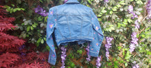 Load image into Gallery viewer, Kids Denim Jacket - Purple Floral