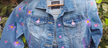 Load image into Gallery viewer, Kids Denim Jacket - Purple Floral