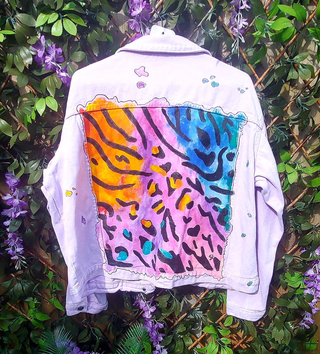 Denim Jacket - Lepoard Print