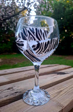 Load image into Gallery viewer, Zebra inspired Gin glass
