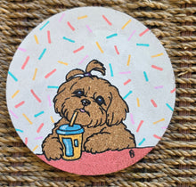 Load image into Gallery viewer, Cork Coasters set of 4: Best Friends - Confetti style
