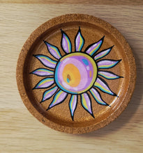 Load image into Gallery viewer, Cork Coasters: the colours of the sun
