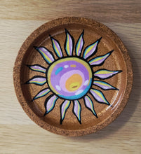Load image into Gallery viewer, Cork Coasters: the colours of the sun
