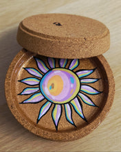 Load image into Gallery viewer, Cork Coasters: the colours of the sun
