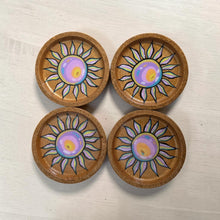 Load image into Gallery viewer, Cork Coasters: the colours of the sun
