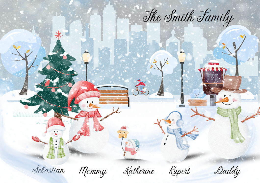 Snowmen Family Picture