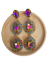 Load image into Gallery viewer, 3 Tier Multi-Coloured Gem Stone Hooks
